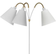 AH Belysning Haga G904 White/Brass Golvlampa 140cm