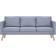 vidaXL Fabric Light Grey Sofa 168cm 3-Sitzer