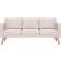 vidaXL Fabric Cream White Soffa 168cm 7st 3-sits
