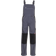 Planam Canvas 320 Dungarees - Grey/Black