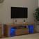 vidaXL LED Lights Sonoma Oak TV Bench 120x40cm