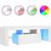 vidaXL LED Lights White TV Bench 120x40cm