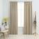 vidaXL Blackout With Hooks Beige 140x175cm