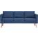 vidaXL Fabric Blue Sofa 168cm 7pcs 3 Seater