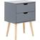 GFW Nyborg Dark Grey Bedside Table 30x40cm 2pcs