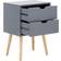 GFW Nyborg Dark Grey Bedside Table 30x40cm 2pcs