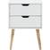 GFW Nyborg White Bedside Table 30x40cm 2pcs