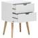 GFW Nyborg White Bedside Table 30x40cm 2pcs