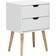 GFW Nyborg White Bedside Table 30x40cm 2pcs