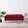vidaXL Fabric Burgundy Sofa 168cm 7Stk. 3-Sitzer