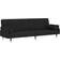 vidaXL 351861 Black Sofa 216cm 3 Seater