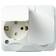 Schneider Electric Aqua Stark 2 Väg Jordad Med Lock Vit