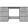 vidaXL 800814 Concrete Grey Skrivebord 50x140cm