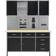 vidaXL Workbench with Four Wall Panels and Two Cabinets Black