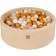 Meow Baby Foam Ball Pit for Child Ecru Velvet 90x30cm - 200 Bälle