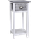 vidaXL Nightstand with 1 Drawer Grey/White Bedside Table 30x30cm