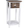 vidaXL Nightstand with 1 Drawer Brown/White Bedside Table 30x30cm