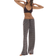H&M Cotton Blend Trousers - Dark Brown/Striped