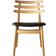 FDB Møbler J48 Oak Nature Lacquered/Dark Brown Leather Kitchen Chair 78.5cm