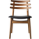 FDB Møbler J48 Natural Lacquered Smoked Oak/Black Leather Køkkenstol 78.5cm