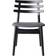 FDB Møbler J48 Oak Black Painted/Black Leather Kitchen Chair 78.5cm