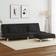 vidaXL 3258105 with Footstool Black Sofa 200cm 4pcs 2 Seater