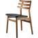 FDB Møbler J48 Natural Lacquered Smoked Oak/Black Leather Køkkenstol 78.5cm