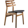 FDB Møbler J48 Natural Lacquered Smoked Oak/Black Leather Køkkenstol 78.5cm