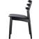 FDB Møbler J48 Oak Black Painted/Black Leather Køkkenstol 78.5cm