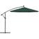 vidaXL Hanging Parasol with LED - Green 300cm