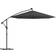 vidaXL Hanging Parasol with LED - Anthracite 300cm
