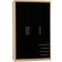 SECONIQUE Seville Black Gloss/Light Oak Effect Veneer Wardrobe 111x180cm