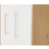 SECONIQUE Seville White Gloss/Light Oak Effect Veneer Wardrobe 111x180cm