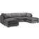 Snugg London with Footstool Grey Sofa 340cm 3pcs 5 Seater