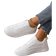 Shein Plus Size Women Sports Shoes, White Versatile Student Shoes, Flat Fashion Sneakers, New White Lace-Up Casual Flat Non-Slip Trainers