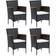 vidaXL 310566 4-pack - Black Havestol