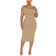 Shein Women's Sleeveless Off Shoulder Ruched Midi Dress Bodycon Ruffle Strapless Sexy Party Club Tube Dresses