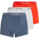 Calvin Klein Men's Icon Relaxed Boxers 3-pack - Vintage Indigo/Micro Chip/White