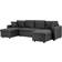 Beliani Sommen Dark Grey Sofa 287cm 5 Seater