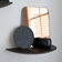 Menu Gridy Fungi Medium Black Oak Wall Shelf 30cm