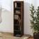 vidaXL CD Cabinet Smoked Oak Book Shelf 88cm