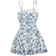 Shein Teen Girls Floral Mesh Halter Neck Vacation Dress - Vintage/Beach/Sea/Elegant