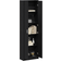 vidaXL Garderobe Sort Egetræ 55x25x189 cm Garderobeskab