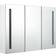 vidaXL LED Bathroom Mirror Cabinet 35 x 5.5 x 24.4 in