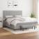 vidaXL Fabric Light Grey Ramsäng 180x203cm