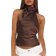 Shein Women Acute Halter Neck Satin Sleeveless Backless Solid Color Slim Fit Summer Tank Crop Tops Teen Girls Going Out Tops Aesthetic Clothes Club Streetwear