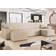 Mirjan24 Hobson Bäddsoffa Dubbeldivan 4-sits i Plysch Beige Soffa 312cm 6-sits