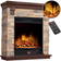 Kesser Elektrokamin Standkamin Kamin elektrisch mit LED 3D-Flammeneffekt, Mit Heizung Heizfunktion, Elektro Kamin mit 1800W Leistung, Wochentimer, Thermostat, Fernbedienung, dimmbar