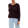 Vero Moda V-Neck Dropped Shoulder Seams Sweater - Brown