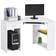Homcom L Shaped Corner White Writing Desk 70x120cm